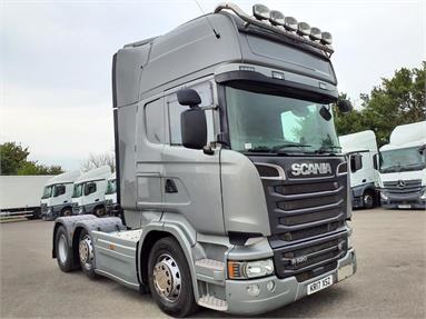 SCANIA R520 V8 6X2 TOPLINE EURO 6 TRACTOR UNIT 2 Seats Sleep Cab Air Susp Diesel - GREY - KR17XSZ - 2 Door Tractor Unit
