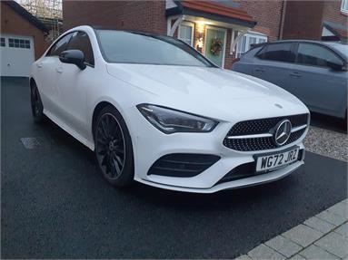 MERCEDES-BENZ CLA 180 AMG LN PRM+ NIGHT ED A CLA 180 AMG LINE PREMIUM PLUS NIGHT EDITION Petrol - White - WG72JRZ - 4 Door Coupe