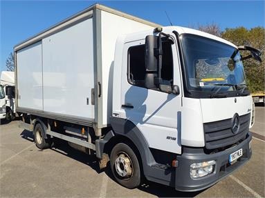 MERCEDES-BENZ ATEGO 816 4X2 DAY EURO 6 SLIDE-SIDE GRP BOX 2 Seats GRP Body Day cab Steel Susp 16ft Diesel - WHITE - YK17MLE - 2 Door Box Body