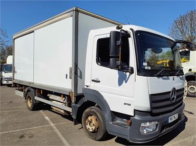 MERCEDES-BENZ ATEGO 816 4X2 DAY EURO 6 SLIDE-SIDE GRP BOX 2 Seats GRP Body Day cab Steel Susp 16ft Diesel - WHITE - YK17MLZ - 2 Door Box Body