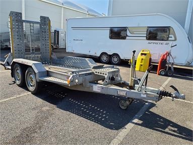 BRIAN JAMES T-02-T MINI DIGGER TRAILER WITH RAMP TANDEM AXLE Not Specified - SILVER - D030440 - Plant Item