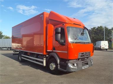 RENAULT D210 4X2 DAY EURO 6 15-TON FRIDGE BOX 2 Seats GRP Body Day cab Steel Susp 20ft Diesel - ORANGE - FN69BVW - 2 Door Fridge Box Van Body