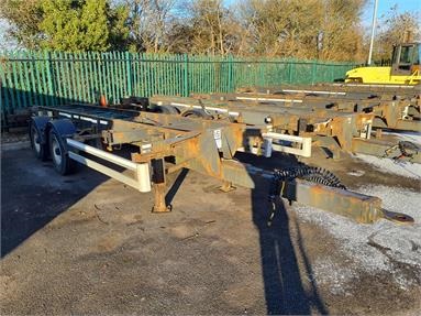 ABEL 7.5M DEMOUNT DRAWBAR CHASSIS TRAILER TANDEM/AIR Steel Body Air Susp 24.5ft Not Applicable - BLACK - C405331 - 1 Door Trailer
