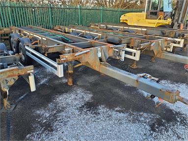 ABEL 7.5M DEMOUNT DRAWBAR CHASSIS TRAILER TANDEM/AIR Steel Body Air Susp 24.5ft Not Applicable - BLACK - C405326 - 1 Door Trailer