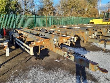 ABEL 7.5M DEMOUNT DRAWBAR CHASSIS TRAILER TANDEM/AIR Steel Body Air Susp 24.5ft Not Applicable - BLACK - C405330 - 1 Door Trailer