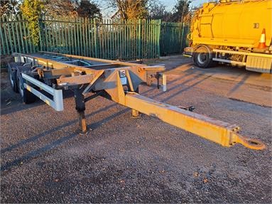 ABEL 7.5M DEMOUNT DRAWBAR CHASSIS TRAILER TANDEM/AIR Not Applicable - BLACK - C407703 - 1 Door Trailer