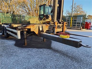 ABEL 7.5M DEMOUNT DRAWBAR CHASSIS TRAILER TANDEM/AIR Steel Body Air Susp 24.5ft Not Applicable - BLACK - C407704 - 1 Door Trailer