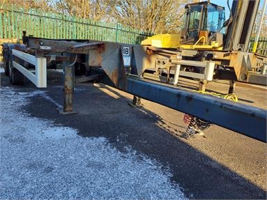 ABEL 7.5M DEMOUNT DRAWBAR CHASSIS TRAILER TANDEM/AIR Steel Body Air Susp 24.5ft Not Applicable - BLACK - C407705 - 1 Door Trailer