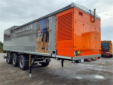 OVERMAT MSA 18.4.4ALS R MOBILE SCREED UNIT - UNUSED TRI/AIR/SAF/DISC - FRONT & REAR STEER Steel Body Air Susp Diesel - GREY - C611894 - 1 Door Trailer