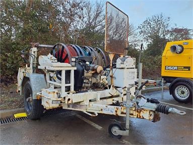 CBS 780-40 WINCH TRAILER 4-TON MAX PULL SINGLE AXLE Petrol - WHITE - T104606 - Plant Item