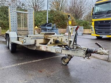 BRIAN JAMES T02 MINI DIGGER TRAILER WITH RAMP TANDEM AXLE Not Specified - SILVER - D033080 - Plant Item