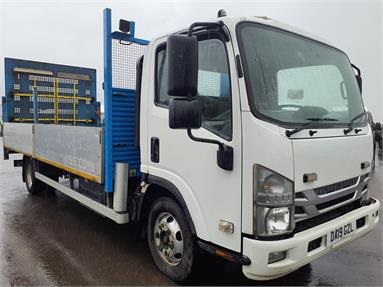 ISUZU N75.190 4X2 DAY EURO 6 DROPSIDE 3 Seats Alloy Body Day cab Steel Susp 18ft Diesel - WHITE - DA19GZL - 2 Door Dropside Body