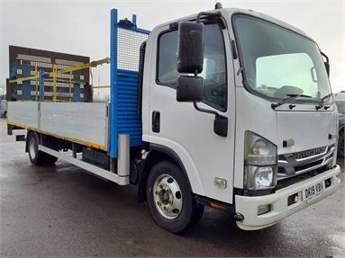 ISUZU N75.190 4X2 DAY EURO 6 DROPSIDE 3 Seats Alloy Body Day cab Steel Susp 18ft Diesel - WHITE - DK19VBV - 2 Door Dropside Body