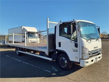 ISUZU N75.150 4X2 DAY EURO 6 FLATBED 3 Seats Steel Susp 22ft Diesel - WHITE - YX20NKL - 2 Door Flatbed Body
