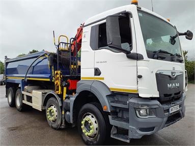 MAN TGS 35.430 8X4 DAY EURO 6 TIPPER GRAB 2 Seats Alloy Body Double Cab Steel Susp 18ft Diesel - WHITE - MV71XUZ - 2 Door Tipper Body