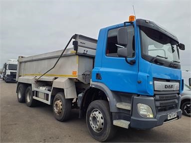DAF CF450 8X4 DAY EURO 6 TIPPER 2 Seats Steel Body Day cab Steel Susp 21ft Diesel - BLUE - FN70AKP - 2 Door Tipper Body
