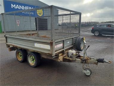INDESPENSION CAGED DROPSIDE TIPPING TRAILER TANDEM AXLE Not Specified - SILVER - SGT38525 - Plant Item