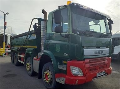 DAF CF400 8X4 DAY EURO 6 TIPPER 2 Seats Steel Body Day cab Steel Susp 21ft Diesel - GREEN - WU67FYA - 2 Door Tipper Body