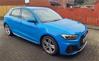 AUDI A1 30 TFSI 110 S Line 5dr S Tronic Petrol - BLUE - YR22ZZX - 5 Door Hatchback