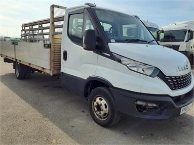 IVECO DAILY 50C18 DIESEL 3.0 Dropside 4750 WB Hi-Matic 3 Seats Alloy Body Day cab Steel Susp 18ft Diesel - WHITE - HY69UJT - 2 Door Dropside Body