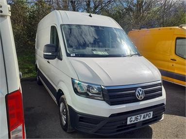 VOLKSWAGEN CRAFTER CR35 MWB DIESEL FWD 2.0 TDI 140PS Trendline High Roof Van Diesel - WHITE - GJ67APO - 5 Door Panel Van
