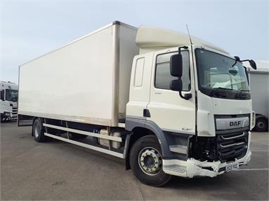 DAF CF260 4X2 SLEEPER EURO 6 GRP BOX - RECORDED AS CAT N DAMAGED 2 Seats GRP Body Sleep Cab Air Susp 29ft Diesel - WHITE - DS23YGC - 2 Door Box Body