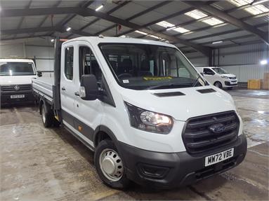 FORD TRANSIT 350 L4 DIESEL RWD 2.0 EcoBlue 130ps Leader Premium D/Cab Dropside Diesel - WHITE - MW72VBE - 4 Door Dropside Body