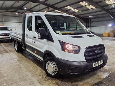 FORD TRANSIT 350 L4 DIESEL RWD 2.0 EcoBlue 130ps Leader Premium D/Cab Dropside Diesel - WHITE - MM72BVP - 4 Door Dropside Body