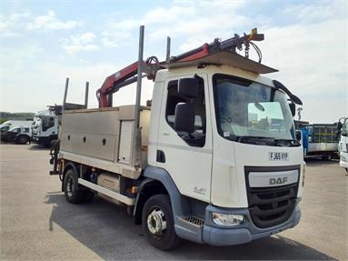 DAF LF150 4X2 DAY EURO 6 POLE ERECTION UNIT REAR CRANE & AUGER 2 Seats Day cab Steel Susp 10ft Diesel - WHITE - FJ65VYP - 2 Door Specialist Body / Unit