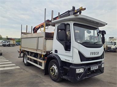 IVECO EUROCARGO 120.210 4X2 DAY EURO 6 POLE ERECTION UNIT REAR CRANE & AUGER 2 Seats Steel Body Day cab Steel Susp 13ft Diesel - WHITE - BF23YPC - 2 Door Specialist Body / Unit