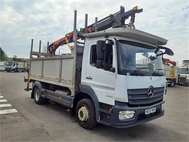 MERCEDES-BENZ ATEGO 1223 4X2 DAY EURO 6 POLE ERECTION UNIT REAR CRANE & AUGER 2 Seats Steel Body Day cab Steel Susp 14ft Diesel - WHITE - HX72YKN - 2 Door Specialist Body / Unit