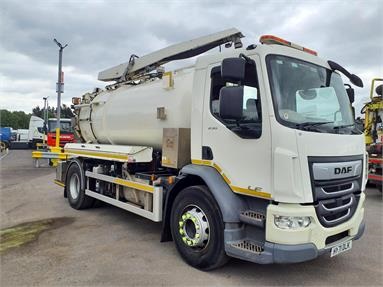 DAF LF230 4X2 DAY EURO 6 WHALE GULLY COMBI TANKER 3 Seats Steel Body Day cab Steel Susp 14ft Diesel - WHITE - HY71DLK - 2 Door Tanker Body