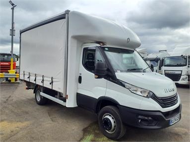 IVECO DAILY 72.180 4X2 DAY EURO 6 CURTAINSIDER LWB 3 Seats Day cab Steel Susp 14ft Diesel - WHITE - RJ74GZK - 2 Door Curtainside Body