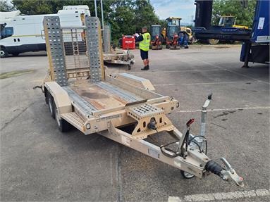 BRIAN JAMES T-02-T MINI DIGGER TRAILER WITH RAMP TANDEM AXLE Not Specified - SILVER - D033156 - Plant Item