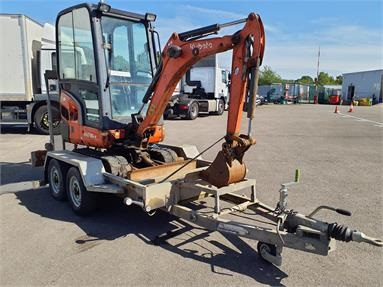 KUBOTA KX016-4 MINI DIGGER WITH TRAILER & 1 BUCKET Diesel - ORANGE - SGT38674 - Plant Item