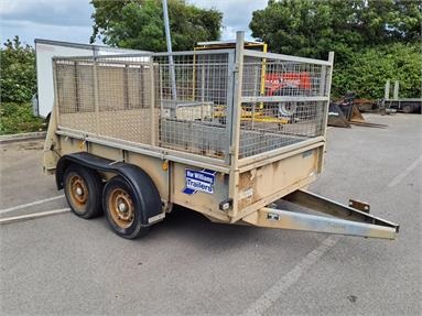 IFOR WILLIAMS GD85 CAGED PLANT TRAILER WITH RAMP TANDEM AXLE Not Specified - SILVER - STWRCH250 - Plant Item
