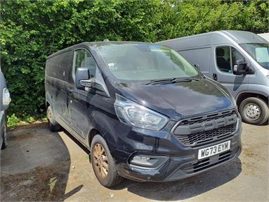 FORD TRANSIT CUSTOM 300 L2 DIESEL FWD 2.0 EcoBlue 130ps Low Roof Limited Van Auto Diesel - BLACK - WG73EYM - 5 Door Panel Van