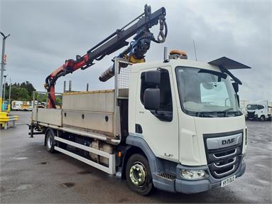 DAF LF210 4X2 DAY EURO 6 12-TON POLE ERECTION UNIT REAR CRANE & AUGER 3 Seats Steel Body Day cab Air Susp 19.5ft Diesel - WHITE - HY71DLO - 2 Door Specialist Body / Unit